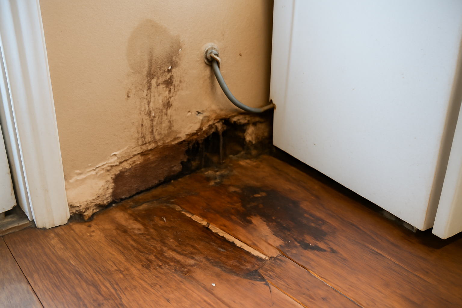Ice Maker Line Leak Water Removal in Plantation Mobile Home Park, FL